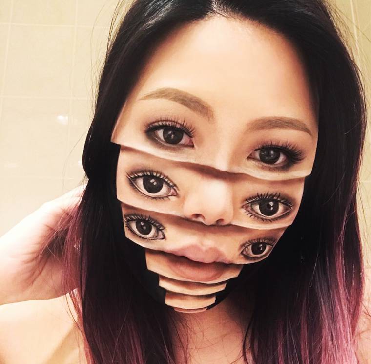 Обман зрения или ужасающий макияж визажиста Mimi Choi