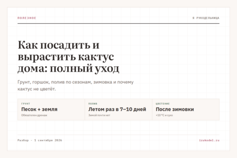 Как посадить и вырастить кактус дома: полный уход