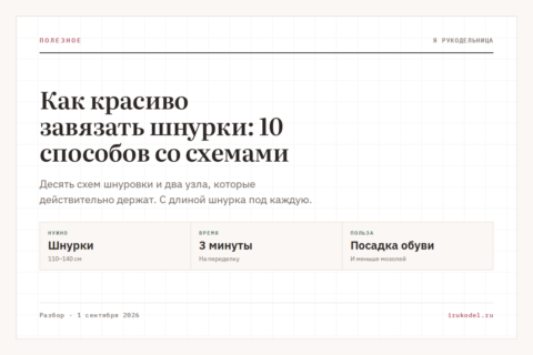 Как красиво завязать шнурки: 10 способов со схемами