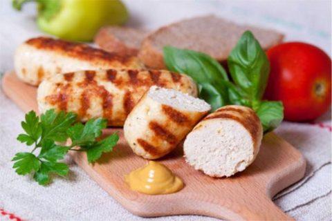Супер вкусные куриные сосиски. 100% диетическое блюдо
