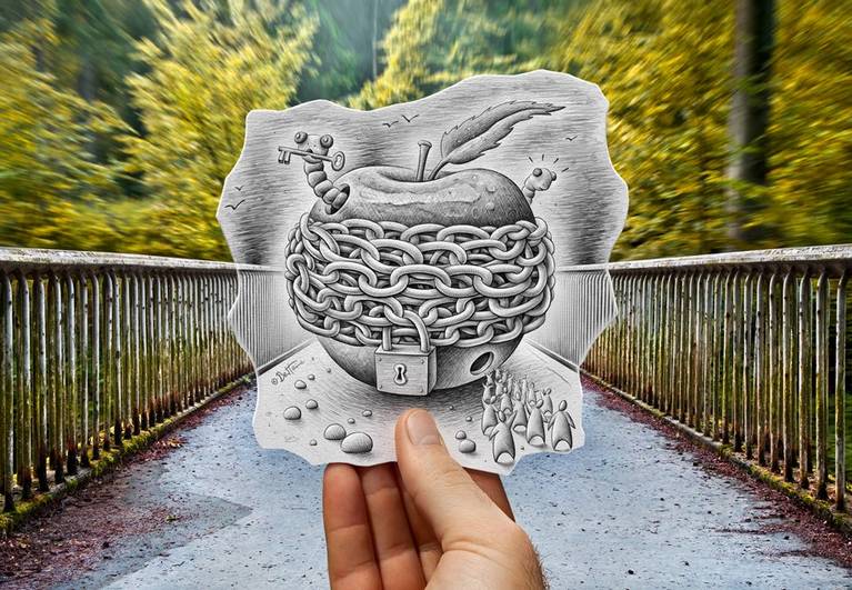 Фотограф, который рисует!!! Лучшая подборка рисунков Бена Хайне