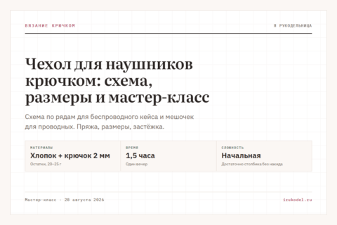 Чехол для наушников крючком: схема, размеры и мастер-класс