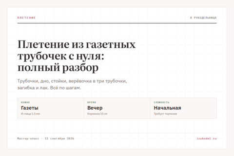 Плетение из газетных трубочек с нуля: полный разбор