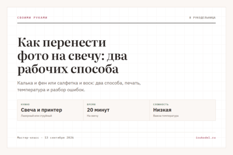 Как перенести фото на свечу: два рабочих способа
