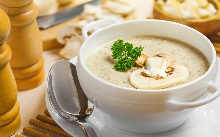 Аппетитный суп-пюре с грибами! Очень вкусно