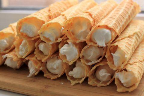 Вкусные вафельные трубочки! Объедение да и только