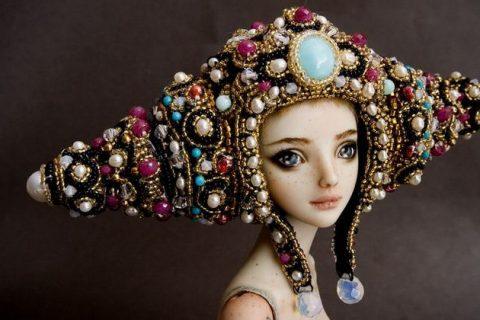 Потрясающие головные уборы на куклах от Марины Бычковой!