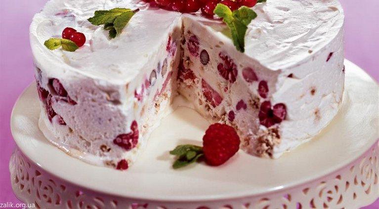 Вкуснейший ягодный торт-мороженое! Простой рецепт