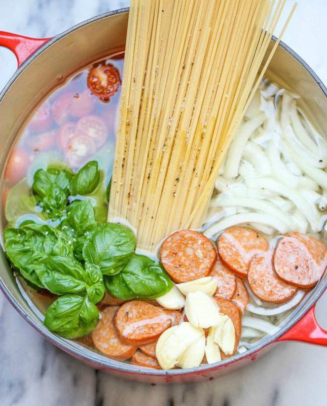 СУПЕР-СПАГЕТТИ с колбасками!!! Отличный вариант для ужина