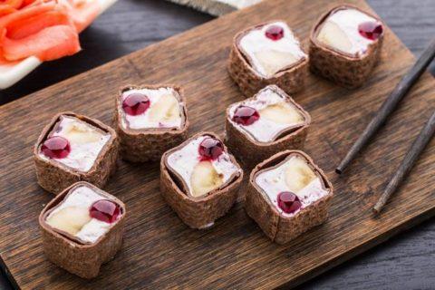 Сладкие РОЛЛЫ с творожно-фруктовой начинкой. Все самое ВКУСНОЕ — ПРОСТО!!!
