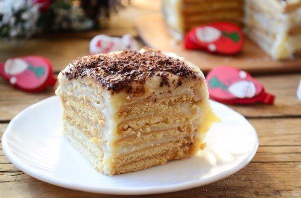 Вкусный ТОРТ ИЗ ПЕЧЕНЬЯ с заварным кремом. Запишите рецептик