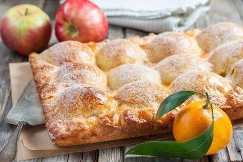 Пирог из ТВОРОЖНОГО ТЕСТА С ЯБЛОКАМИ. Вкусненько!