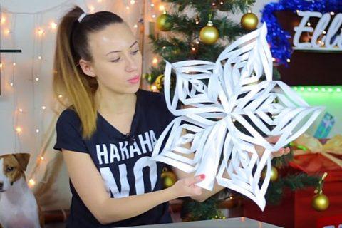 Как сделать 3D СНЕЖИНКУ для елки своими руками