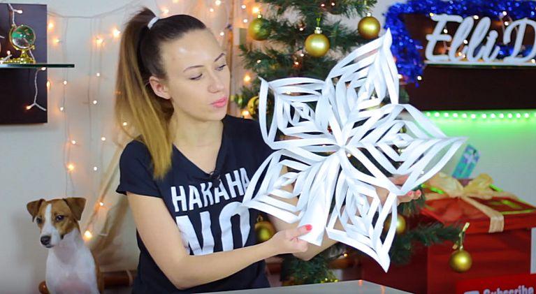 Как сделать 3D СНЕЖИНКУ для елки своими руками