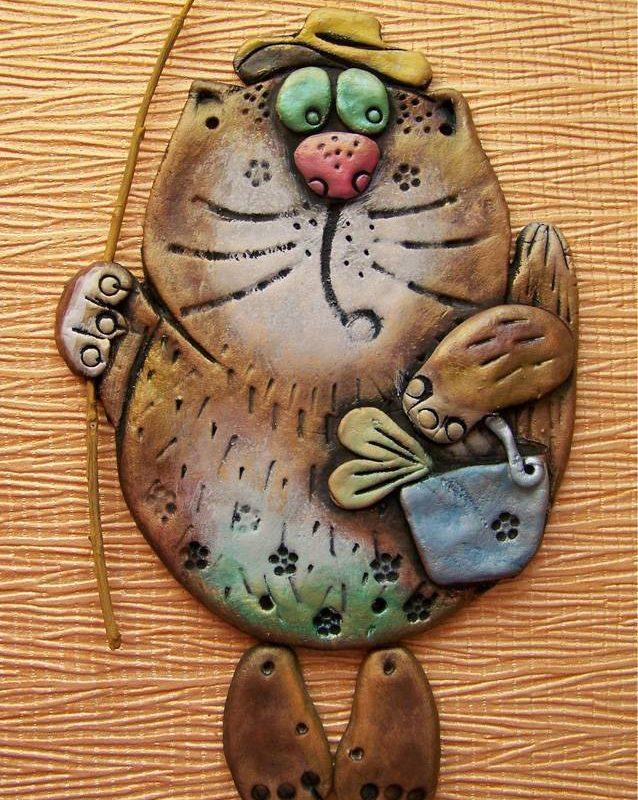 Коты и кошечки сделанные из СОЛЕНОГО теста, такие прикольные