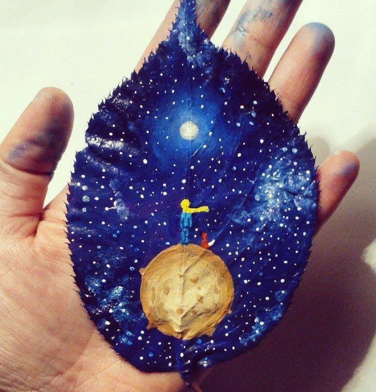 ПОТРЯСАЮЩЕ! Рисунки на осенних листьях. Мне кажется это шедеврально!!!