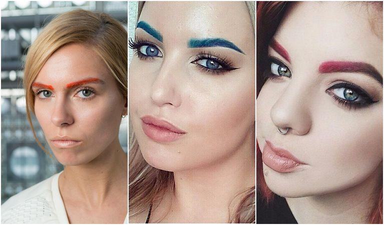 Мода не стоит на месте — яркие ЦВЕТНЫЕ БРОВИ как главный акцент на лице