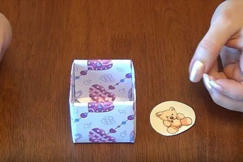 Как сделать КОРОБОЧКУ из бумаги без клея и ножниц
