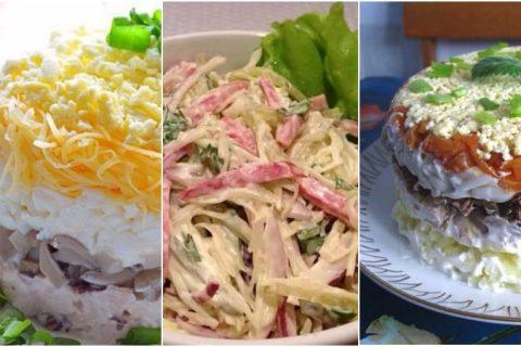 Подборка очень вкусных САЛАТОВ, ТОП 6 рецептов