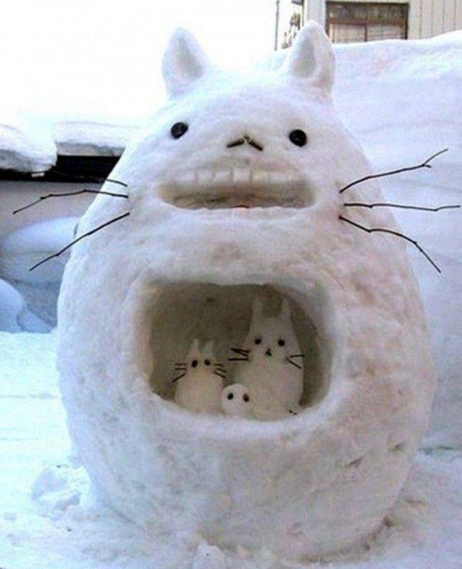 Встречаем зиму. Лучшие снеговики из первого снега!!!