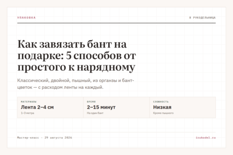 Как завязать бант на подарке: 5 способов от простого к нарядному