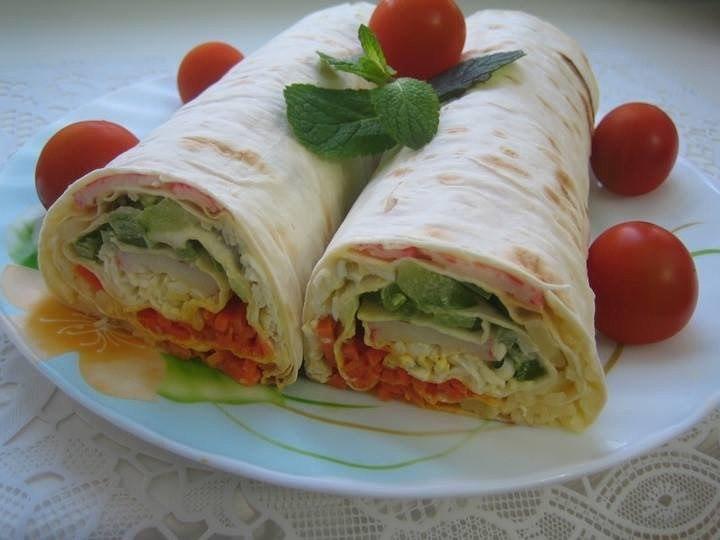Цветной РУЛЕТ из ЛАВАША на скорую руку! Вкусно то как!!!