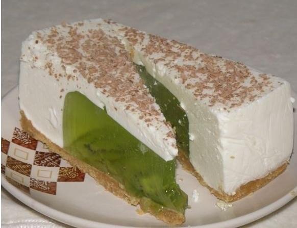 Желейный тортик из киви БЕЗ ВЫПЕЧКИ. Очень вкусно к чаю!