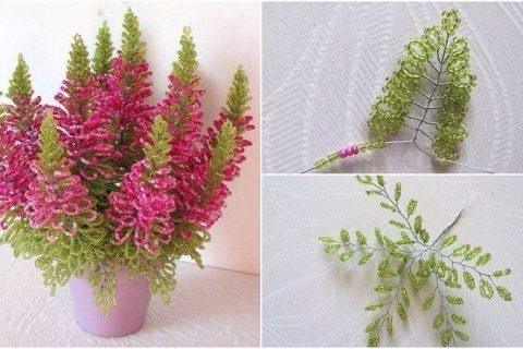 Потрясающая композиция из бисера ВЕРЕСК