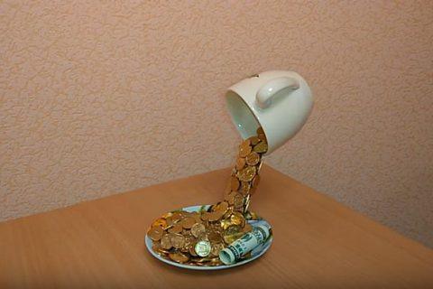 Парящая чашка ДЕНЕЖНЫЙ ВОДОПАД своими руками, попробуйте сделать, это просто