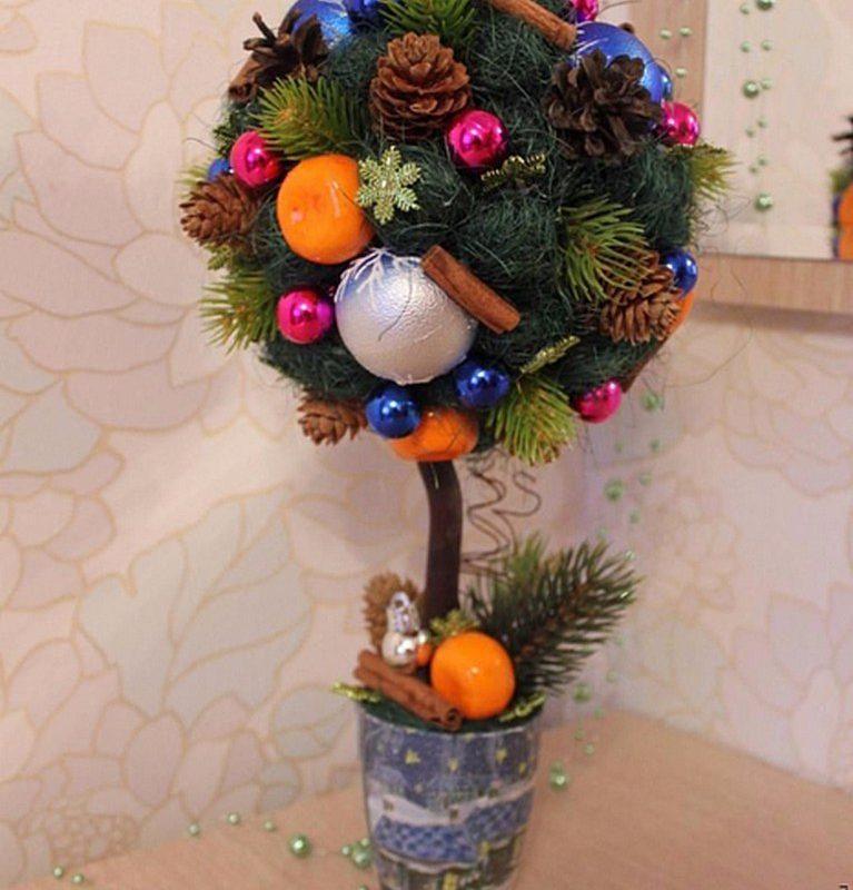 Новогодний ТОПИАРИЙ своими руками, попробуйте повторить такую красоту