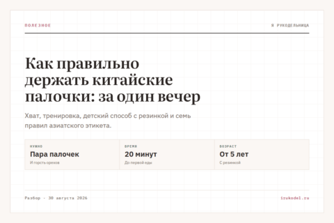 Как правильно держать китайские палочки: за один вечер