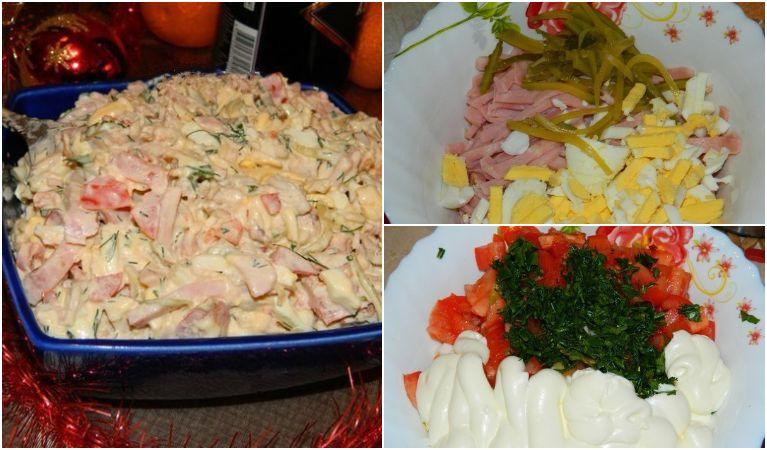 Вкусный и очень сытный салат НЕЖНОСТЬ