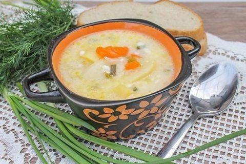 Сливочный грибной суп с сыром. Просто объедение!