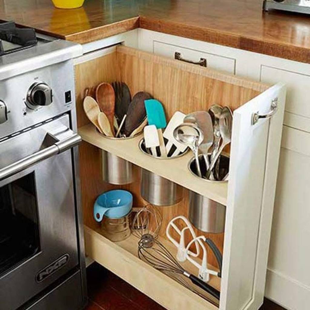 13 чертовски удобных способов сэкономить место на кухне. На заметку!