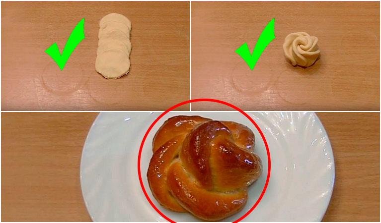 Булочки с сахаром фото пошагово