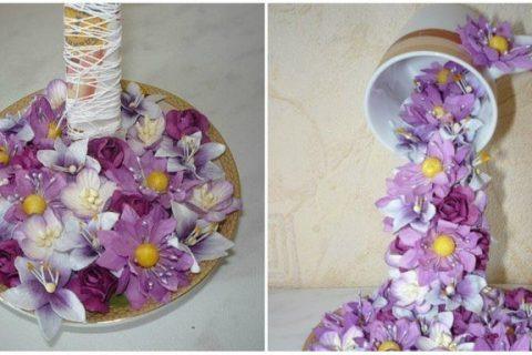 Делаем ЦВЕТОЧНЫЙ ВОДОПАД из кружки и искусственных цветов