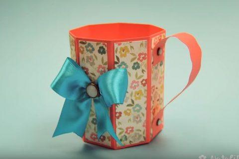 Как сделать КРУЖКУ из бумаги. Отличный вариант для творчества
