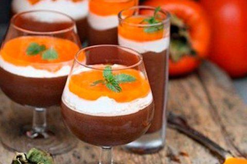 Мусс из горького шоколада и хурмы. Полезная ВКУСНЯШКА!