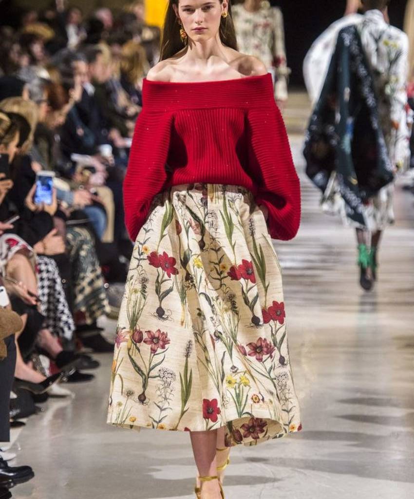 Трикотаж в показе осень-зима 2018 от АМЕРИКАНСКОГО МОДЕЛЬЕРА Oscar de la Renta