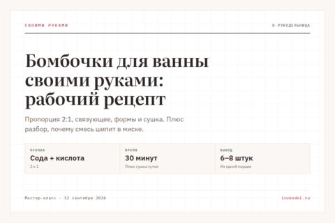 Бомбочки для ванны своими руками: рабочий рецепт