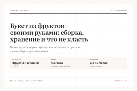 Букет из фруктов своими руками: сборка, хранение и что не класть