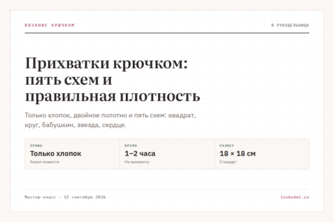 Прихватки крючком: пять схем и правильная плотность