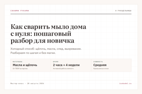 Как сварить мыло дома с нуля: пошаговый разбор для новичка