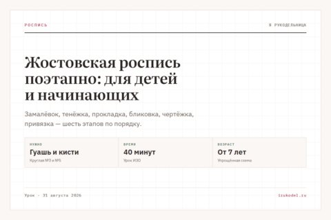 Жостовская роспись поэтапно: для детей и начинающих