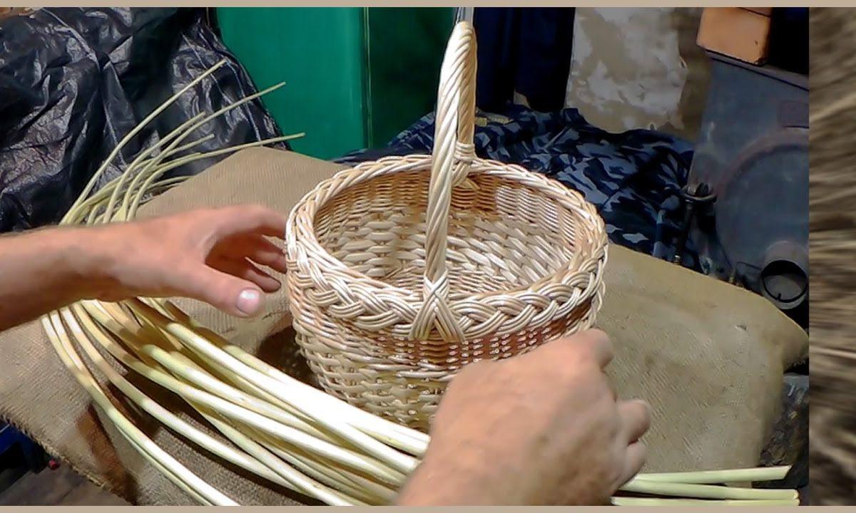 1. Круглая корзинка от начала до конца.  Плетение донышка