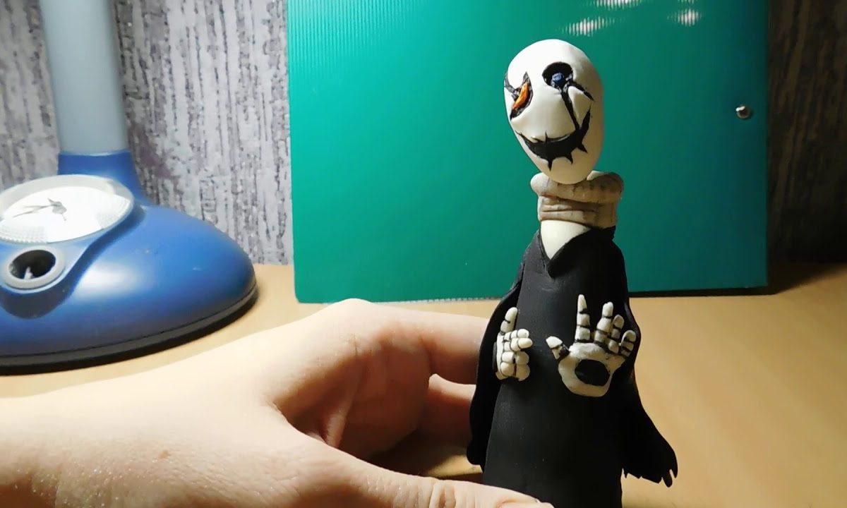 Андертейл. Гастер из полимерной глины. Лепка.(undertale, gaster)