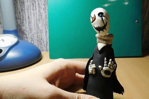 Андертейл. Гастер из полимерной глины. Лепка.(undertale, gaster)