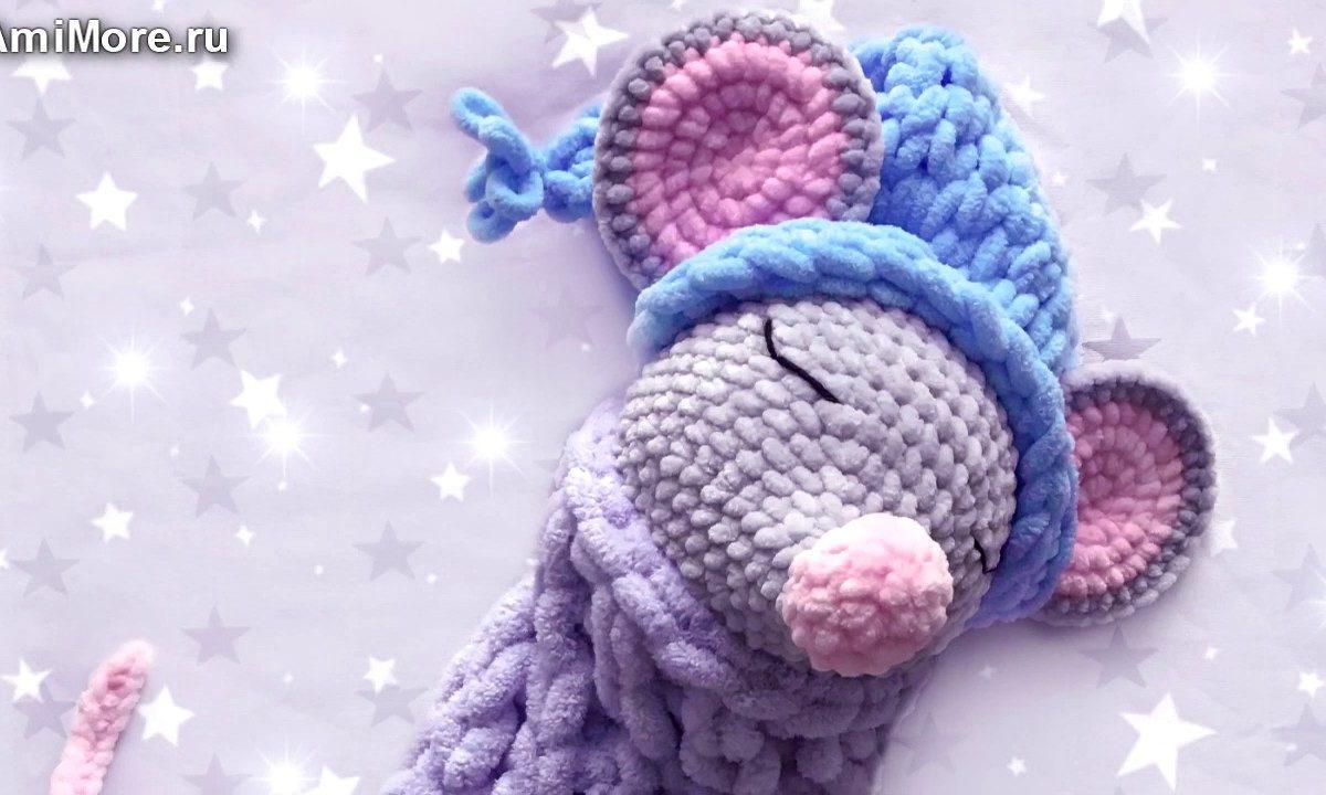 Амигуруми: схема Пижамница Мышка. Игрушки вязаные крючком — Free crochet patterns.