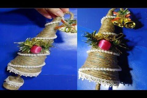 DIY. Ёлочка из Джута своими руками. Новогодние Поделки Подарки Украшения Идеи 2020.
