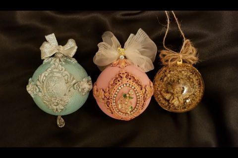 Декор новогодних шаров. DIY.  Decor Christmas balls.